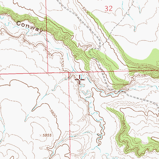 Topographic Map of Rye Grass Draw, CO