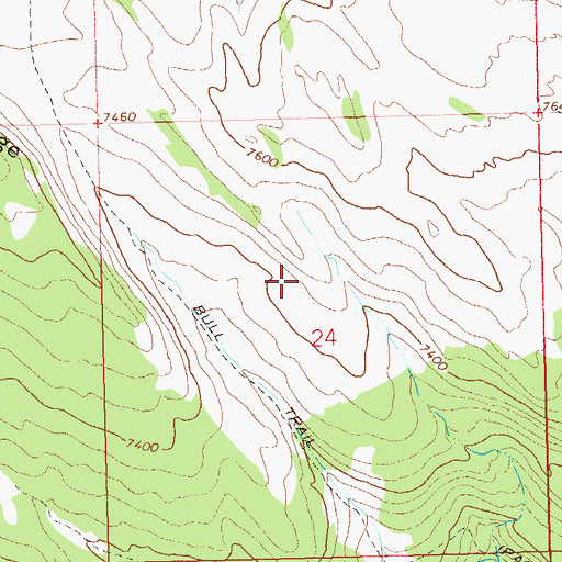 Topographic Map of Strong Spring, CO