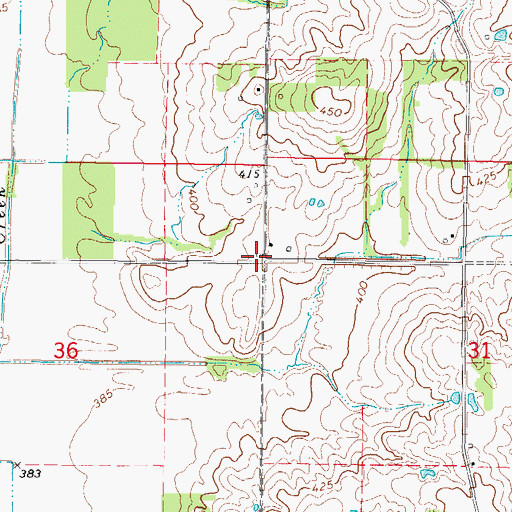 Topographic Map of Lone Oak School (historical), IL