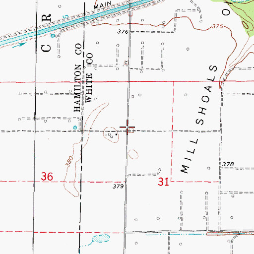 Topographic Map of McIntosh School (historical), IL