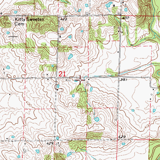 Topographic Map of Nubbin Ridge School (historical), IL