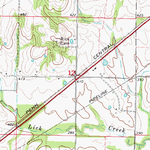 Topographic Map of Stokes, IL