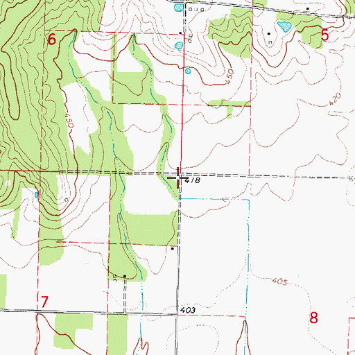 Topographic Map of West Point School (historical), IL