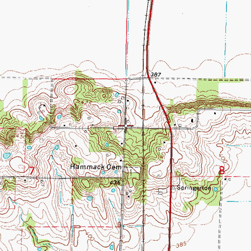 Topographic Map of Wildcat School (historical), IL