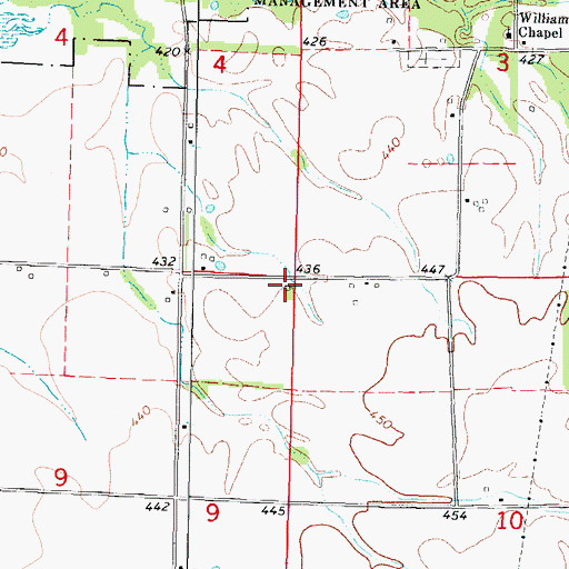 Topographic Map of Franklin School (historical), IL