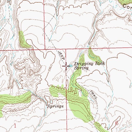 Topographic Map of Dripping Rock Spring, CO