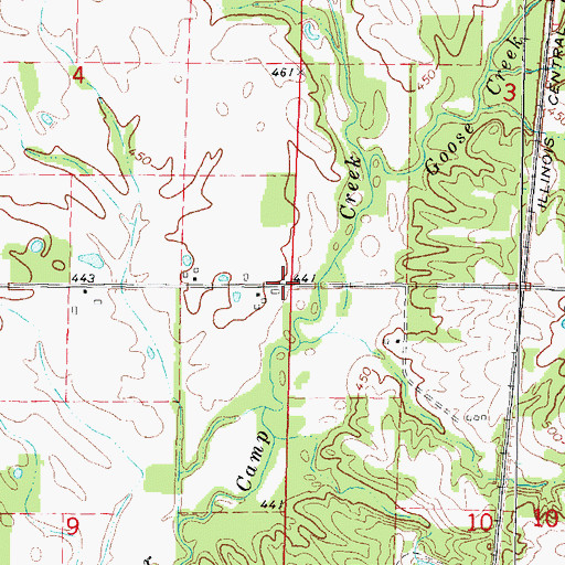 Topographic Map of Sugarcamp School (historical), IL