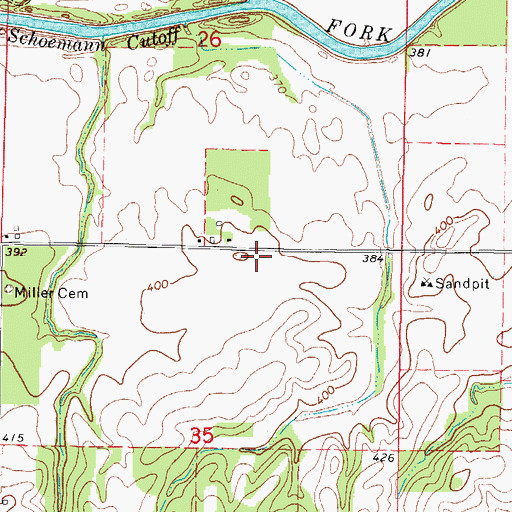 Topographic Map of Beck School (historical), IL