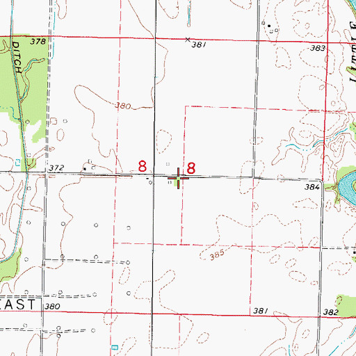 Topographic Map of Blackledge School (historical), IL