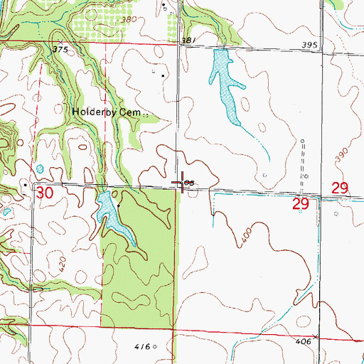 Topographic Map of Blagg School (historical), IL