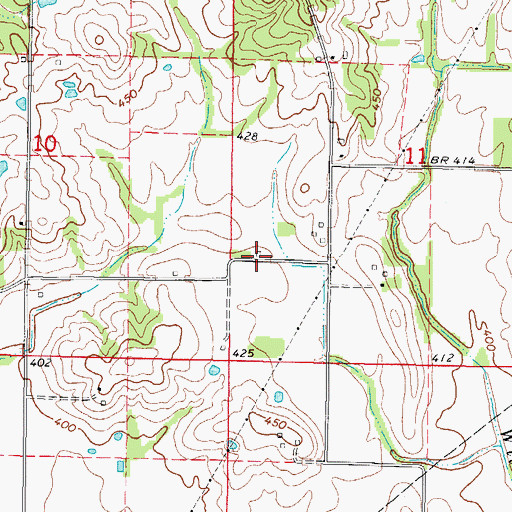Topographic Map of Blue Mound Church (historical), IL