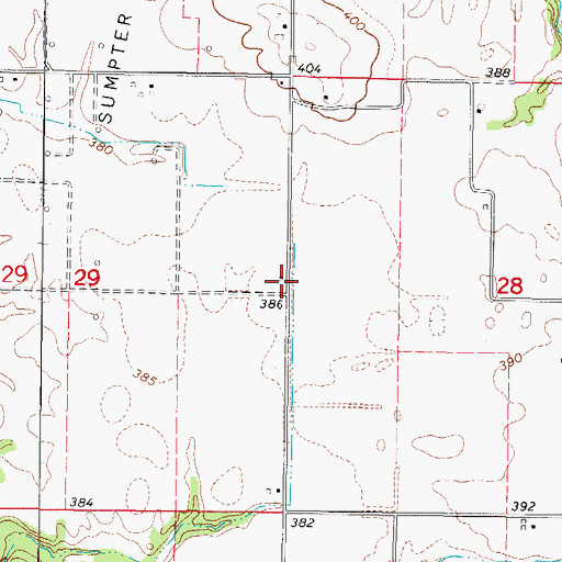 Topographic Map of Bumblebee Bend School (historical), IL