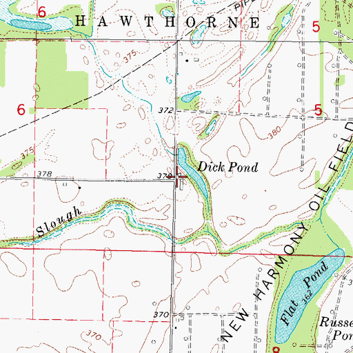 Topographic Map of Duck Pond School (historical), IL