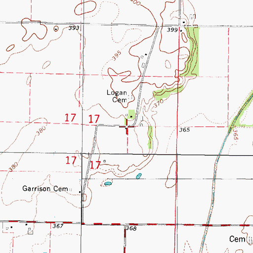Topographic Map of Elmgrove School (historical), IL