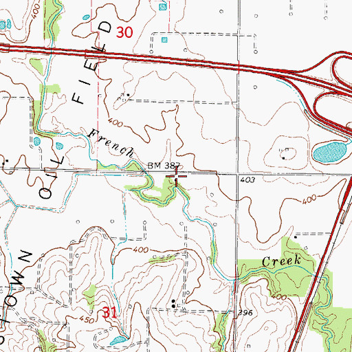 Topographic Map of French School (historical), IL