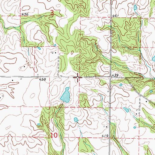 Topographic Map of Frieberger School (historical), IL
