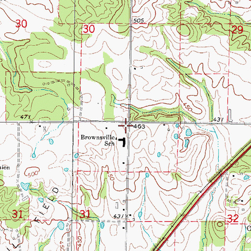 Topographic Map of Graham School (historical), IL