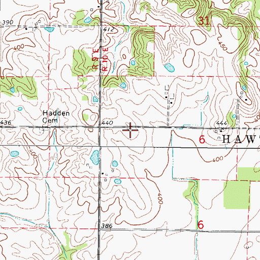 Topographic Map of Hadden School (historical), IL