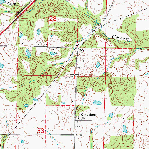 Topographic Map of Kingdom School (historical), IL