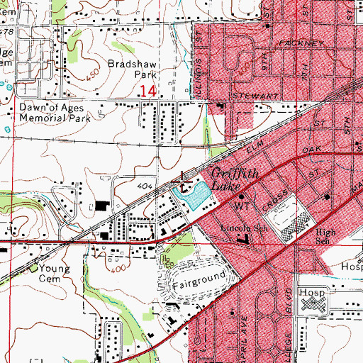 Topographic Map of Milan, IL