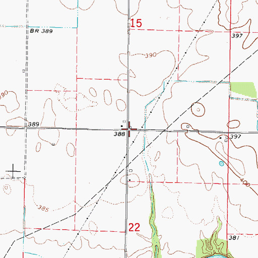 Topographic Map of Moccasin School (historical), IL