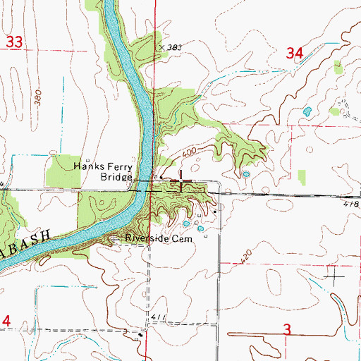 Topographic Map of Riverside School (historical), IL