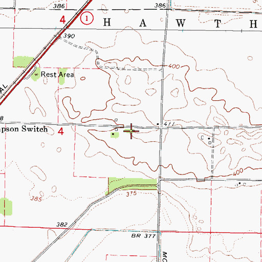 Topographic Map of Simpson School (historical), IL