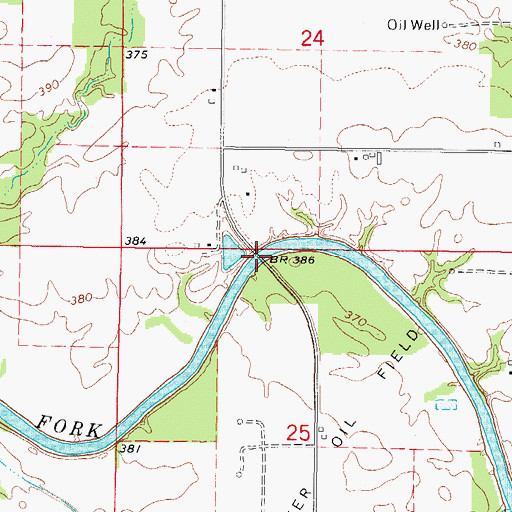 Topographic Map of Winters Bridge, IL
