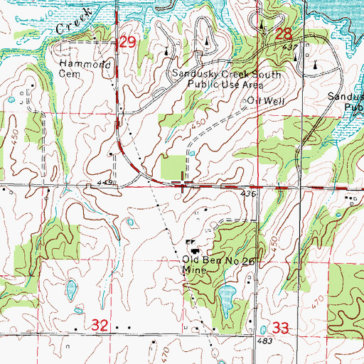 Topographic Map of McClasson School (historical), IL