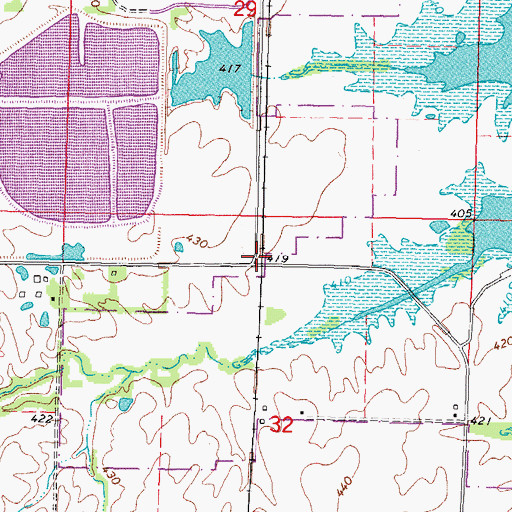 Topographic Map of Fitzgerrell Post Office (historical), IL