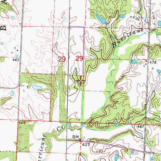 Topographic Map of Mount Pleasant School (historical), IL