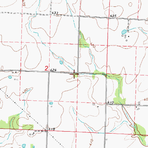 Topographic Map of Arthur School (historical), IL