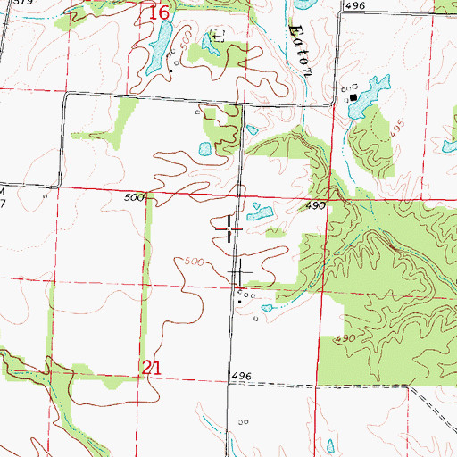Topographic Map of Bethany Church (historical), IL