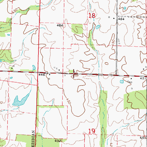 Topographic Map of Greenbrier School (historical), IL