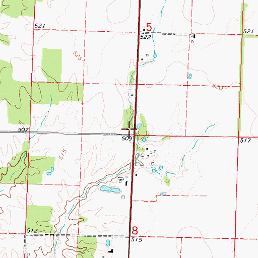 Topographic Map of Hickory Knoll School (historical), IL