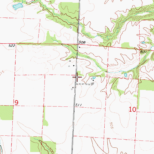 Topographic Map of Hopewell School (historical), IL