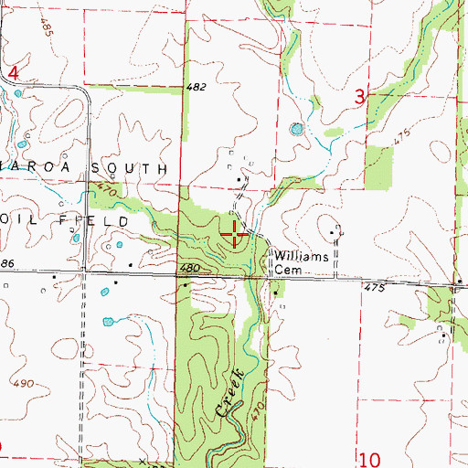 Topographic Map of Williams School (historical), IL