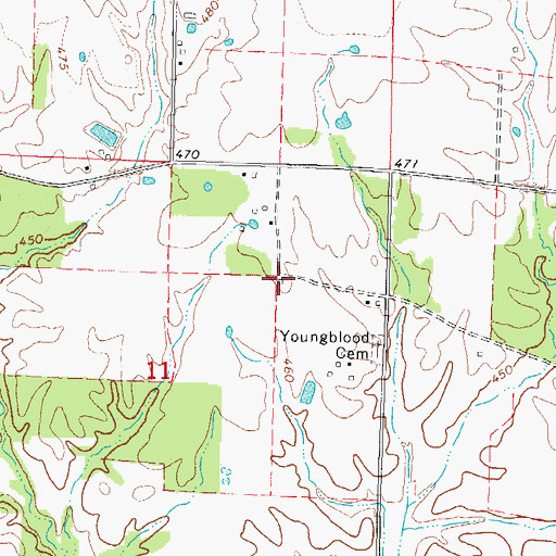 Topographic Map of Winthrop School (historical), IL
