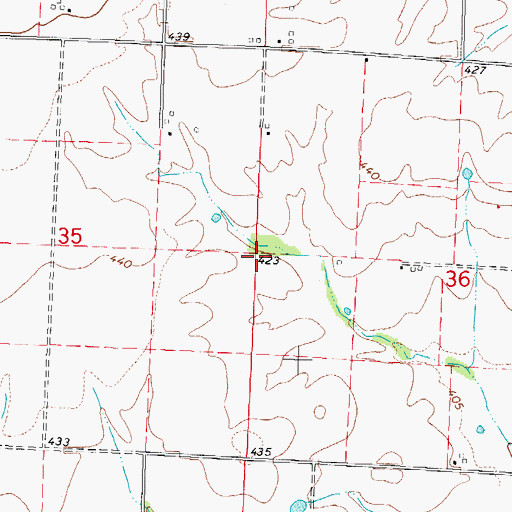 Topographic Map of Youngs Chapel (historical), IL