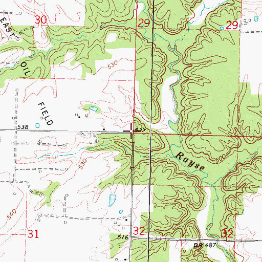 Topographic Map of Breeze School (historical), IL