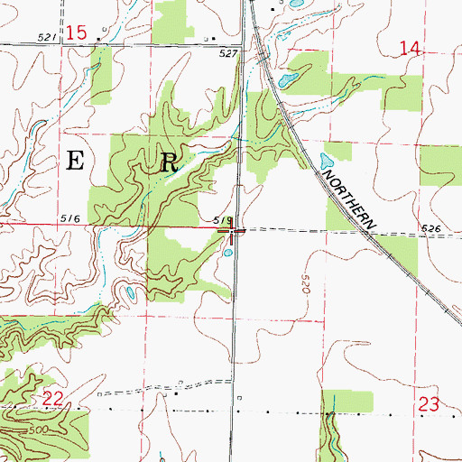 Topographic Map of Carful School (historical), IL
