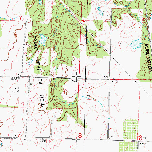 Topographic Map of Clay Hill School (historical), IL