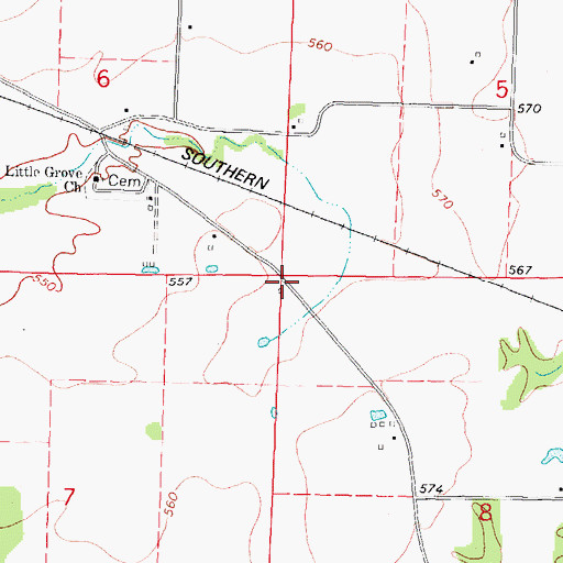 Topographic Map of Copple School (historical), IL