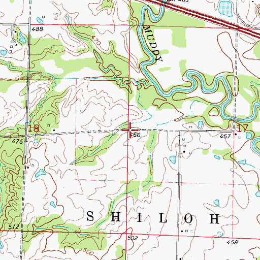 Topographic Map of Ross Hill School (historical), IL
