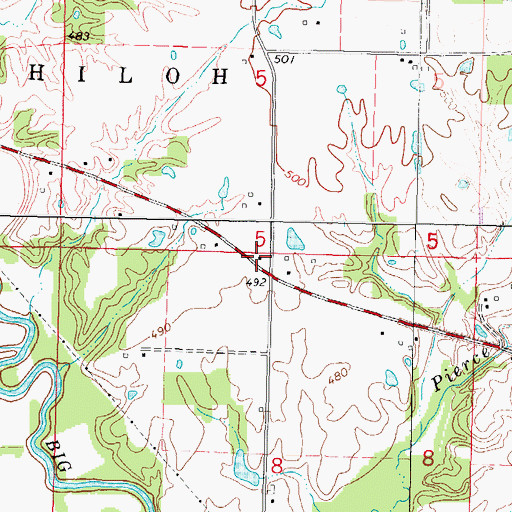 Topographic Map of Webb School (historical), IL