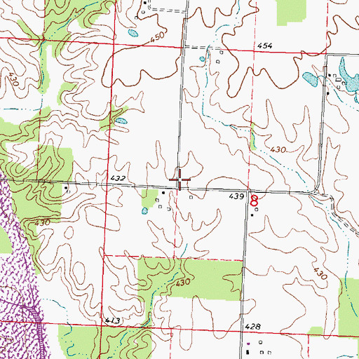 Topographic Map of Bigham School (historical), IL