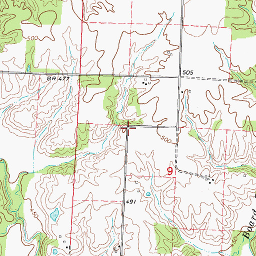 Topographic Map of Kellerman School (historical), IL