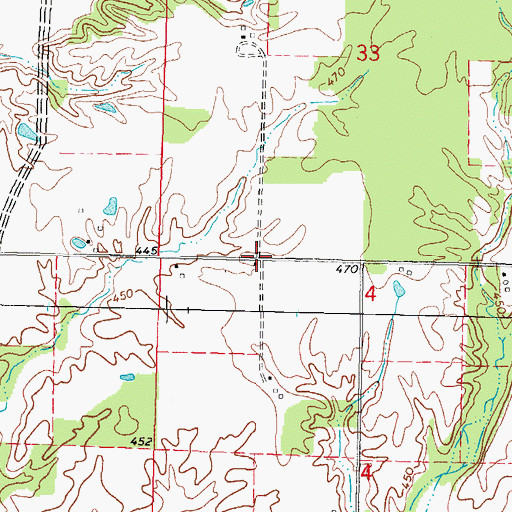 Topographic Map of White Walnut School (historical), IL