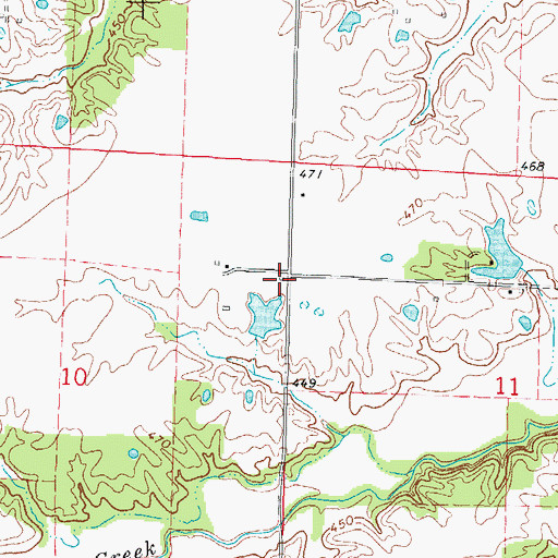 Topographic Map of Carter School (historical), IL