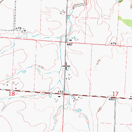Topographic Map of Atherton School (historical), IL
